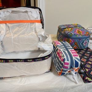 Vera Bradley Travel Cosmetic Case (4 Piece Set)